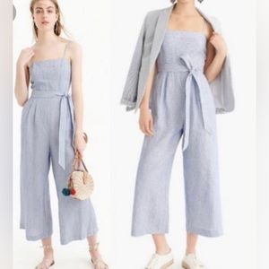 Jcrew seersucker jumpsuit